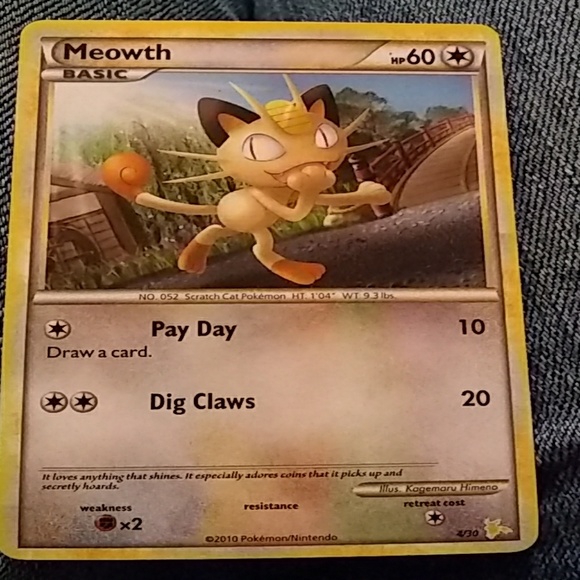 Pokemon | Other | Meowth Pokemon Card | Poshmark